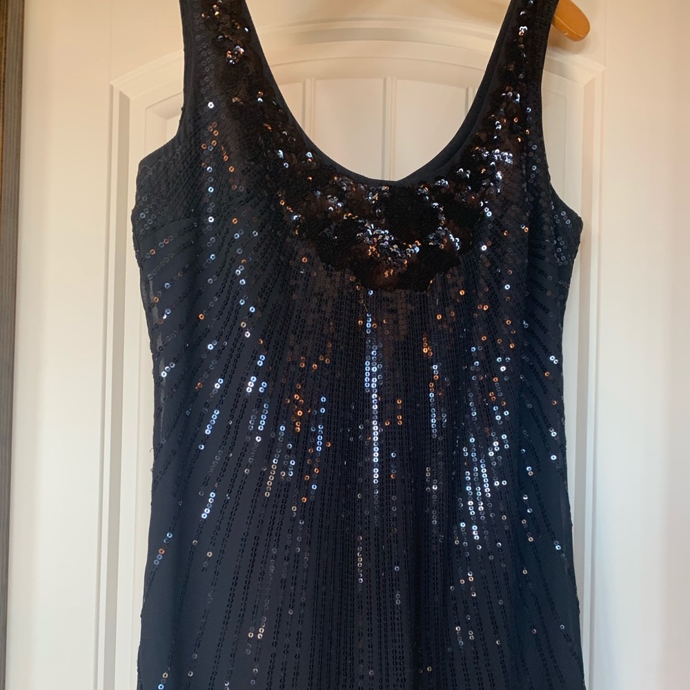 White House Black Market Black Sequence Dress